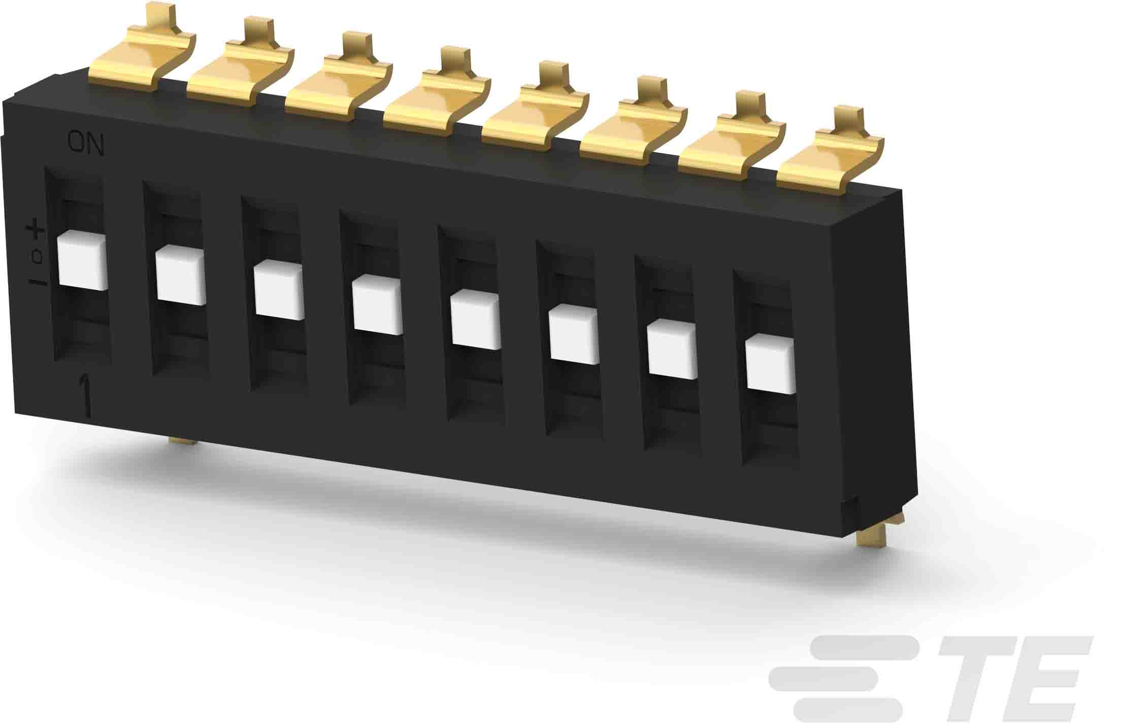 TE Connectivity 8 Way Surface Mount DIP Switch SPTT, Recessed Actuator