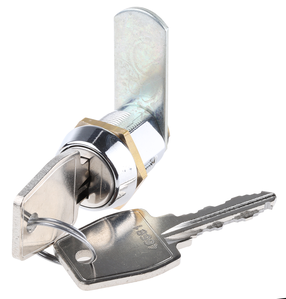 Euro-Locks a Lowe & Fletcher group Company Camlock, 20mm Panel-to-Tongue, 19.1 x 16.1mm Cutout, Key Unlock
