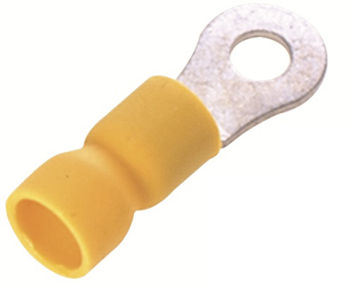 RS PRO Insulated Ring Terminal, 8.4mm Stud Size, 4mm² to 6mm² Wire Size, Yellow