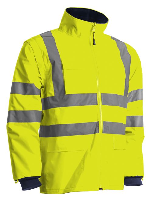 Coverguard KANATA Yellow/Navy Unisex Hi Vis Parka, XS