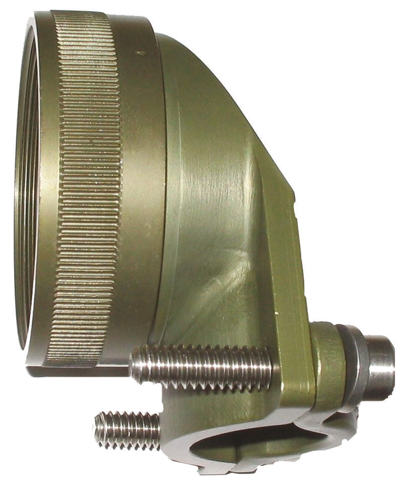 Amphenol Limited, BS1Size 14 Right Angle Circular Connector Backshell With Strain Relief, For Use With Group N Connector