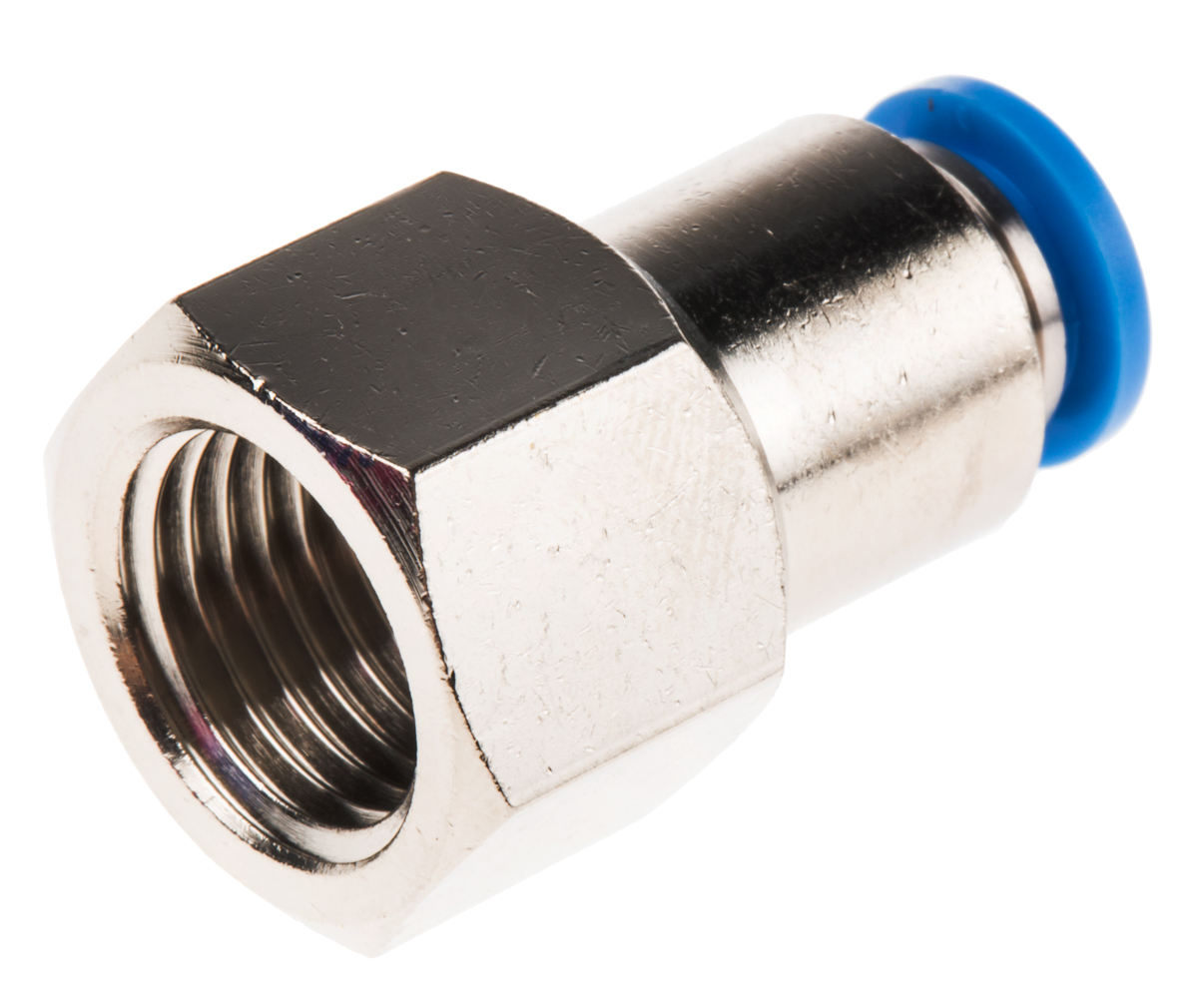 Festo QS Series Straight Threaded Adaptor, G 1/4 Female to Push In 6 mm, Threaded-to-Tube Connection Style, 153024