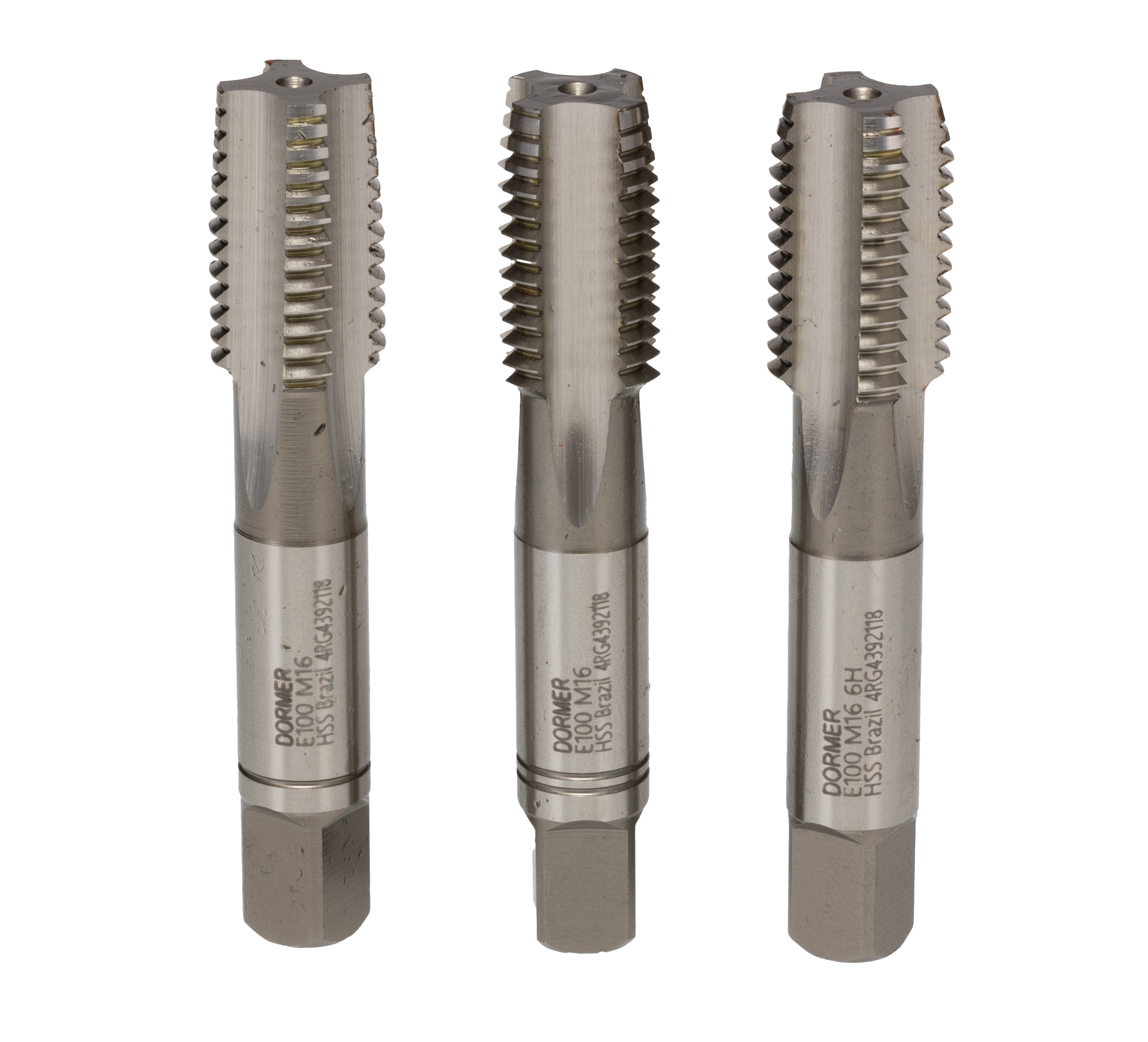 Dormer Tap Set HSS 3-Piece 2.0mm Pitch Metric Standard Hand Tap M16 Thread