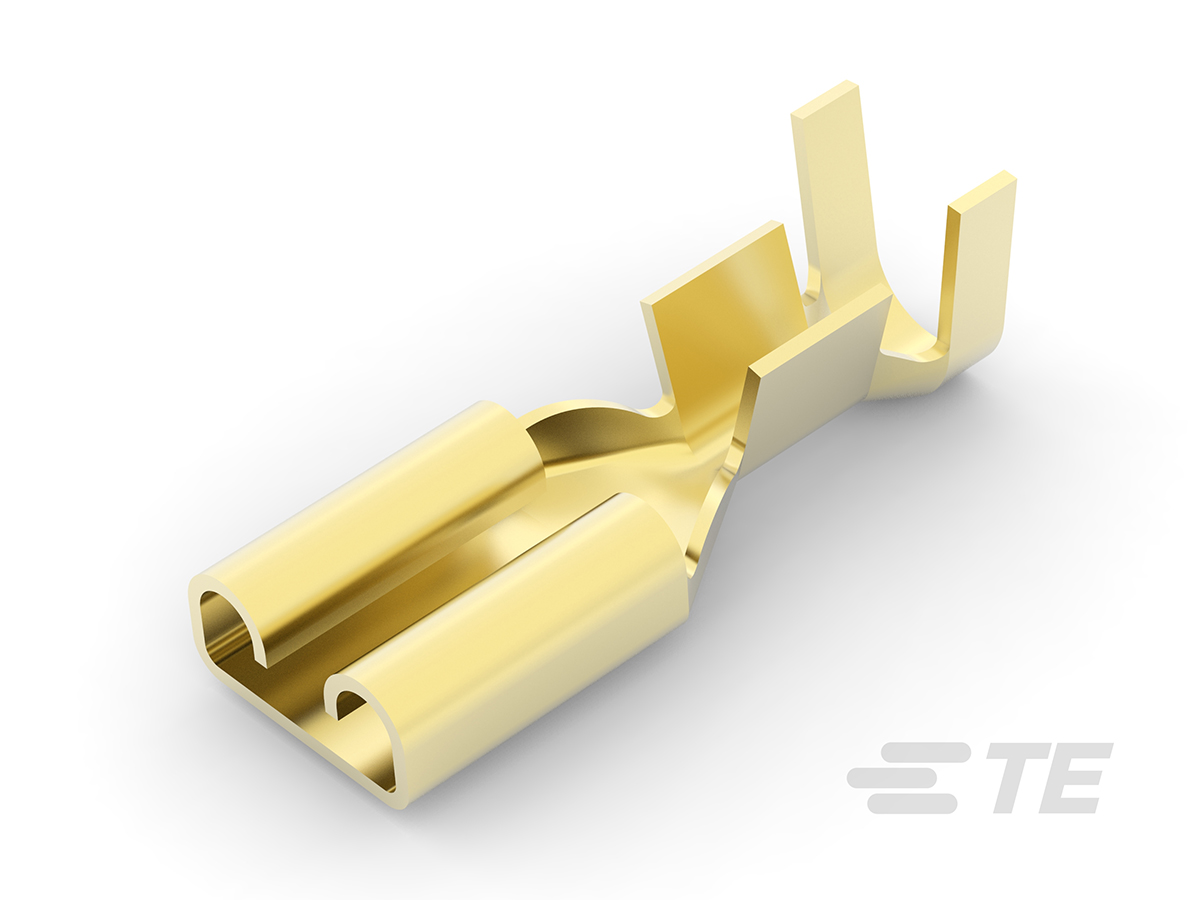 TE Connectivity FASTON .187 Uninsulated Female Spade Connector, Receptacle, 4.75 x 0.81mm Tab Size, 0.5mm² to 1.42mm²