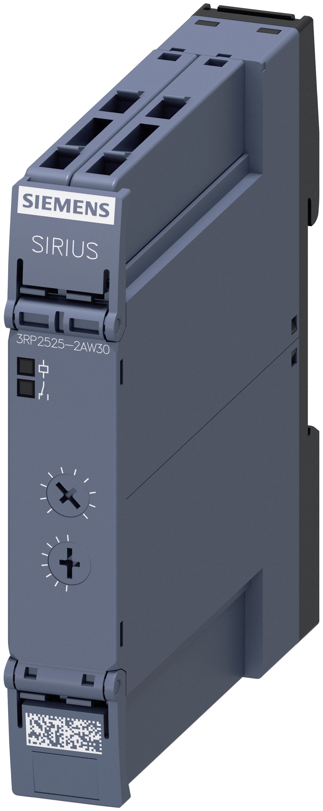 Siemens 3RP25 Series DIN Rail Mount Timer Relay, 12 → 240V ac/dc, 1-Contact, 0.05 s → 100h, 1-Function,