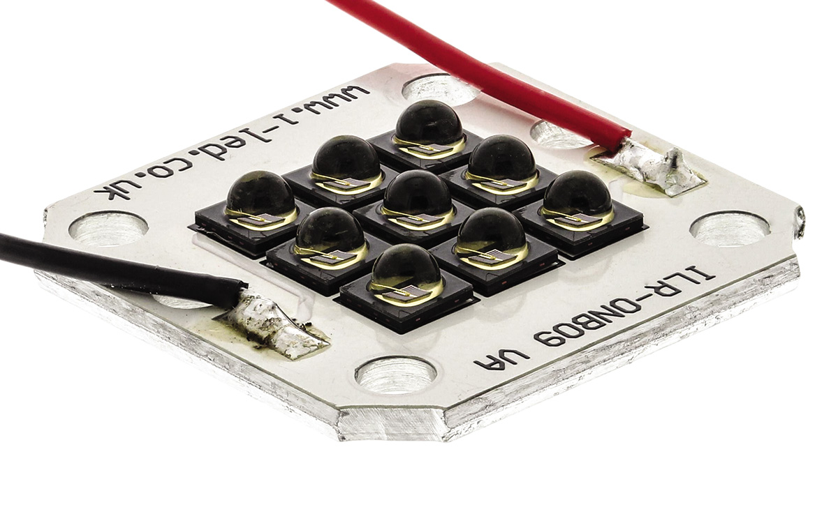 ILR-IO09-85NL-SC201-WIR200. ILS, OSLON Black PowerCluster 850nm IR Cluster LED Lamp, PCB SMD package