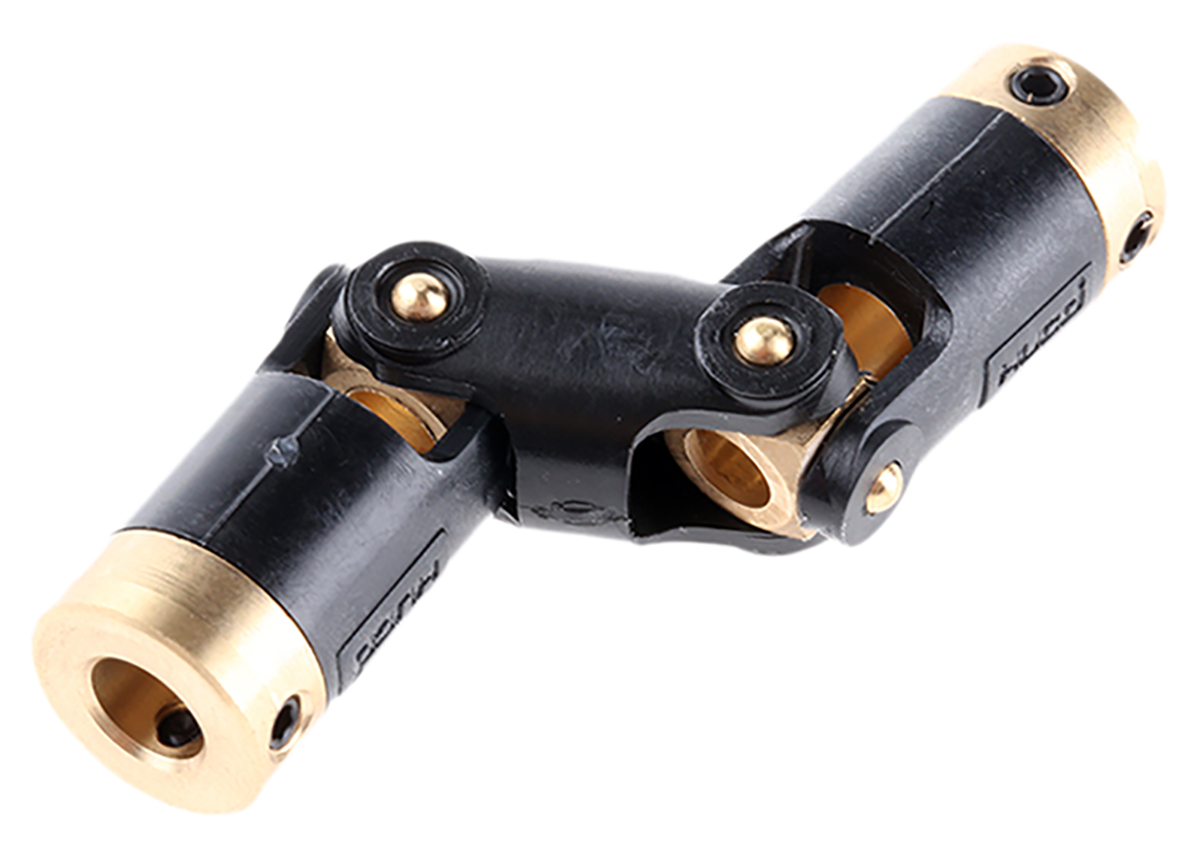 Huco Universal Joint 111.13.2222, Double, Plain, Bore 6 x 6mm, 62.1mm Length