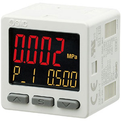 SMC NPN Open Collector 2 Outputs Pressure Switch, M5 Female Thread -0.1MPa to 10 bar