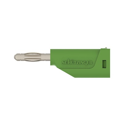 Schutzinger Green Male Banana Connector, 4 mm Connector, Screw Termination, 30 V ac, 60 V dc, Nickel Plating