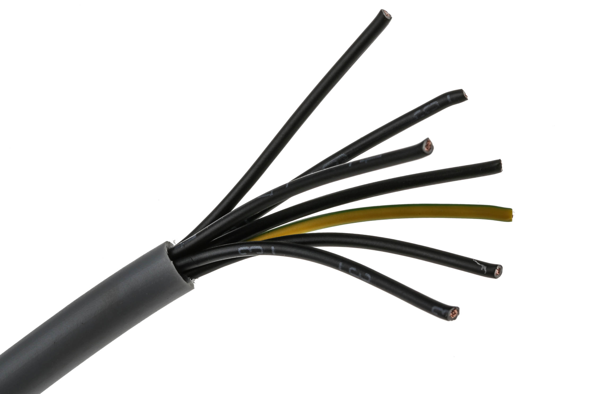 RS PRO OLFLEX CLASSIC 110 Control Cable, 7 Cores 0.75 mm² 18 AWG, Unscreened, 50 m, Grey Polyvinyl Chloride Sheath