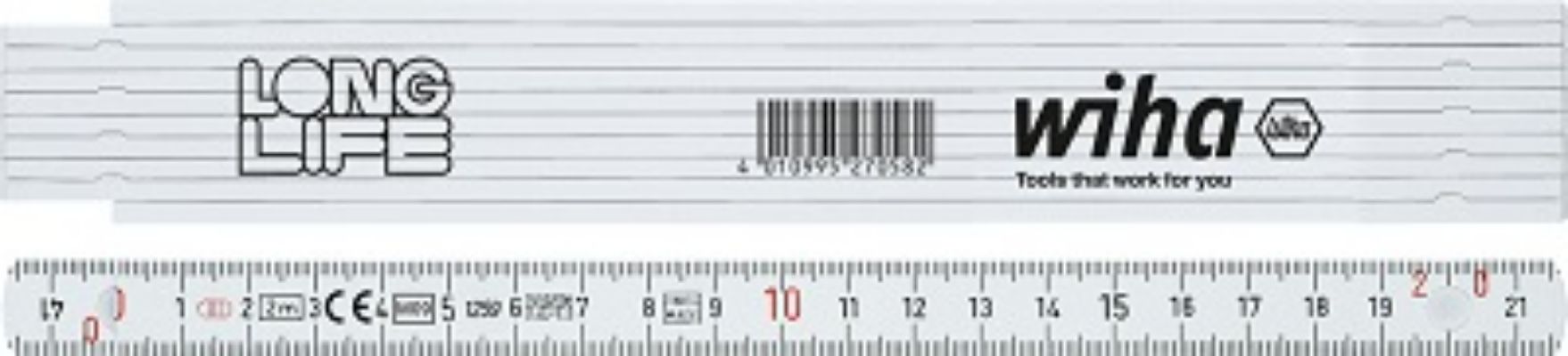 Wiha 2m Glass Fiber Reinforced Polyamide Metric Folding Ruler