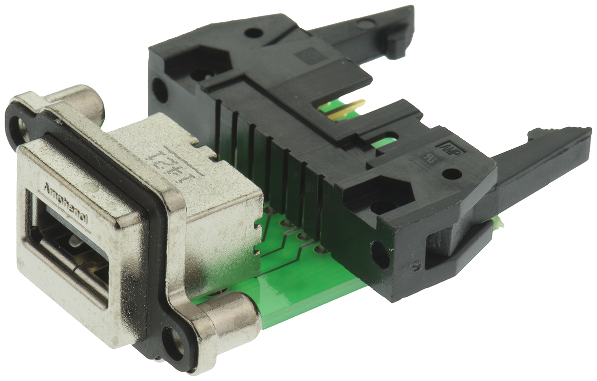 Amphenol Communications Solutions Right Angle, Through Hole, Socket- Single Port Type A USB Connector