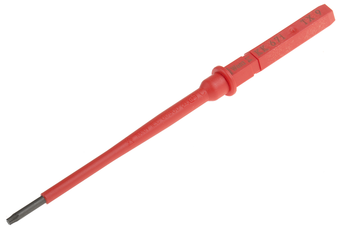 Wera Torx Insulated Screwdriver Blade, T9 Tip, 154 mm Blade, VDE/1000V