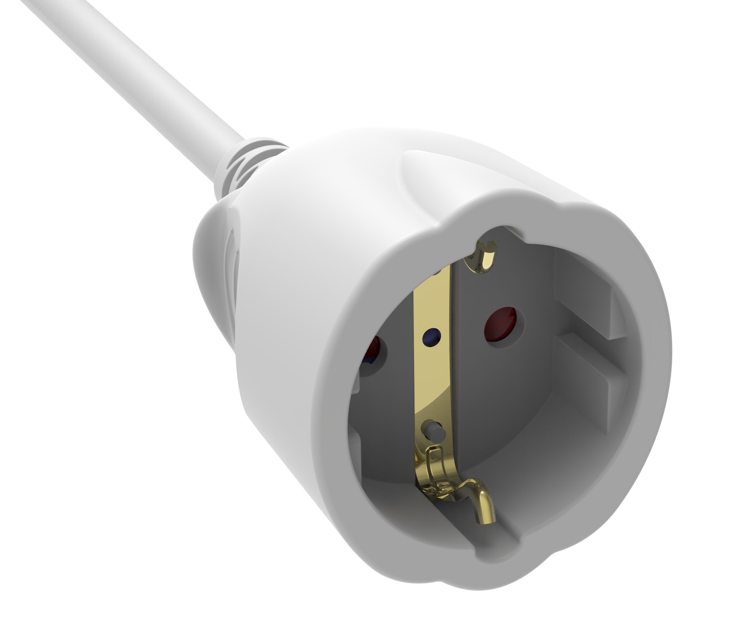 RS PRO 10m 1 Socket Type F - German Schuko Extension Lead, 250 V, IP20