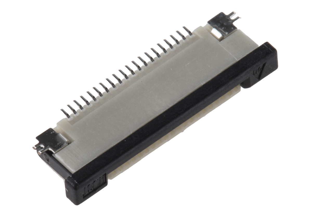 JST, FLZT 0.5mm Pitch 20 Way Straight Female FPC Connector, ZIF Bottom Contact