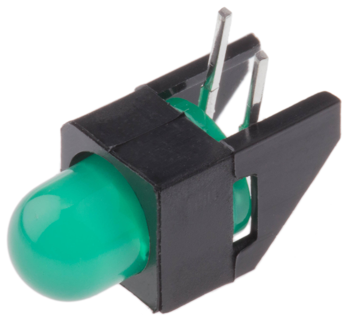Broadcom HLMP-3507-D00B2, Green Right Angle PCB LED Indicator, Through Hole 2.7 V