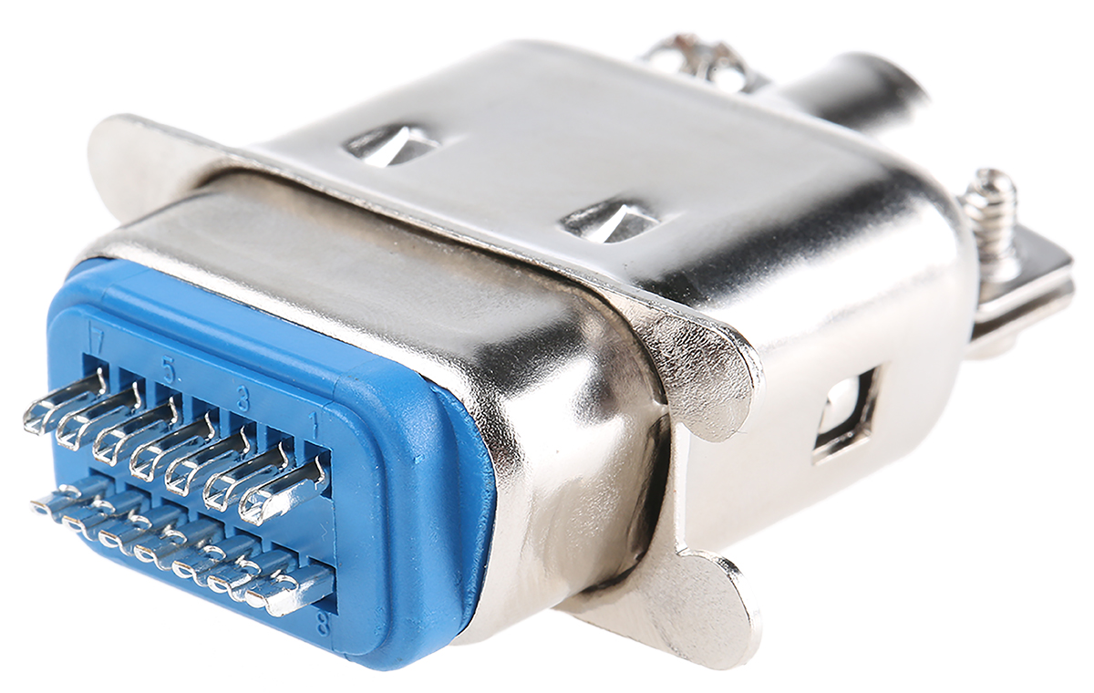 ASSMANN WSW A-57 14 Way Cable Mount D-sub Connector Plug, 2.16mm Pitch