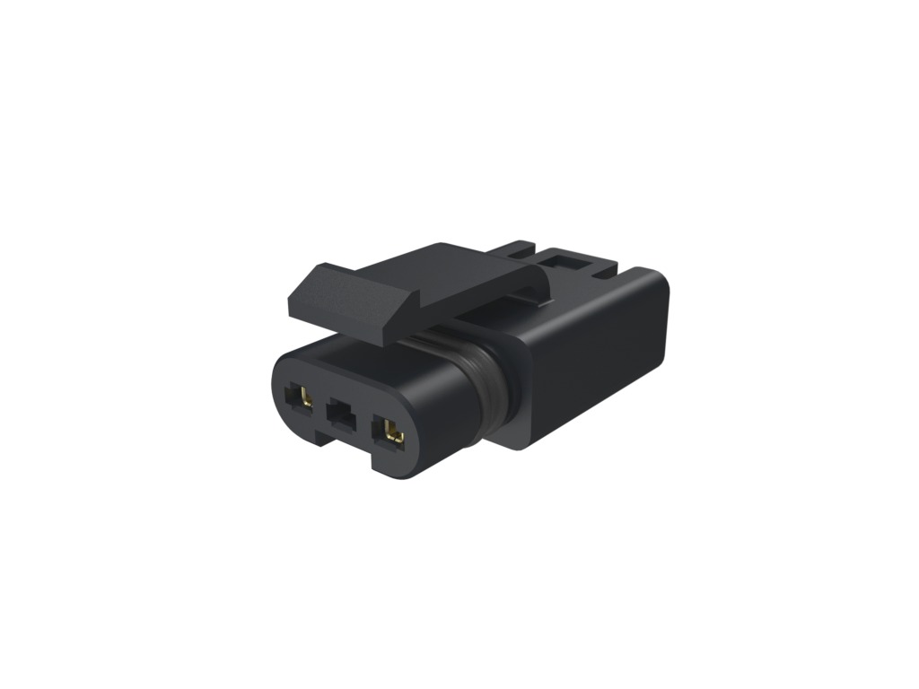 Amphenol Communications Solutions FLHS2300 Series Straight Wire Mount PCB Socket, 2-Contact, 1-Row, 2.5mm Pitch,