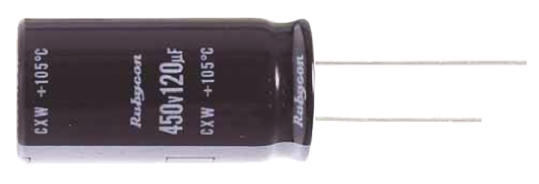 Rubycon 100μF Aluminium Electrolytic Capacitor 400V dc, Radial, Through Hole - 400CXW100MEFC16X31.5