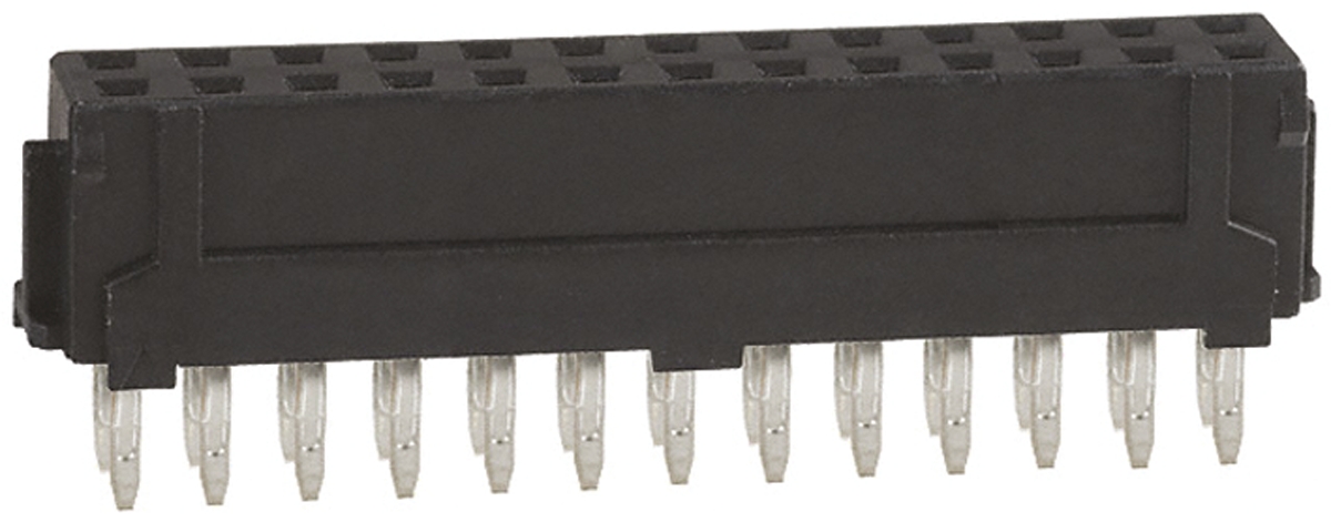 Hirose DF11 Series Straight Through Hole Mount PCB Socket, 26-Contact, 2-Row, 2.0mm Pitch, Solder Termination