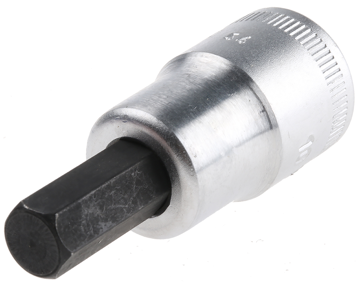 STAHLWILLE 1/2 in Drive Bit Socket, Hex Bit, 10mm, 60 mm Overall Length