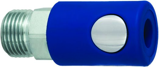 RS PRO Zinc Plated Steel Male Pneumatic Quick Connect Coupling, 1/4 in Male Threaded