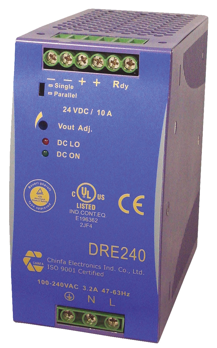 Chinfa DRE Switched Mode DIN Rail Power Supply, 230V ac ac Input, 12V dc dc Output, 16A Output, 192W