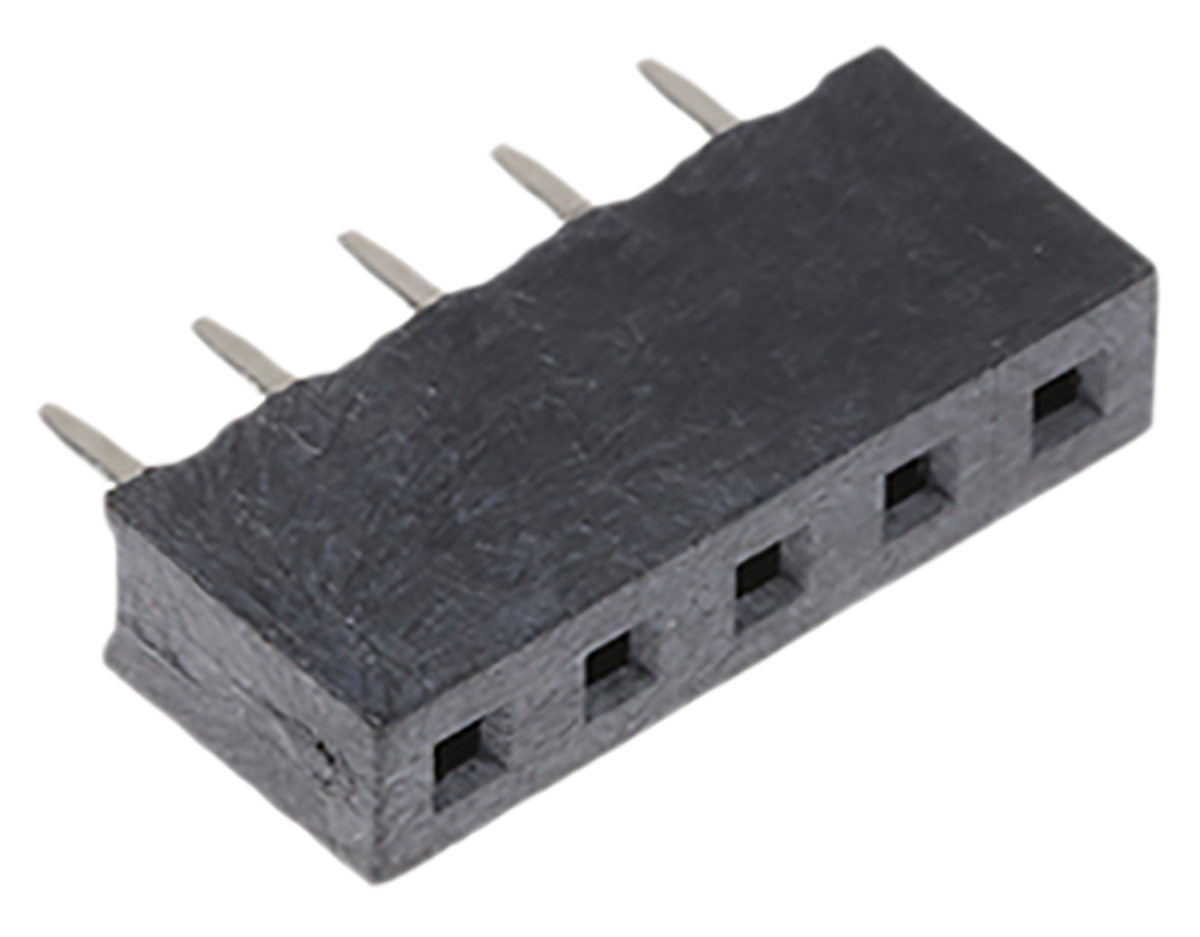 HARWIN Straight Through Hole Mount PCB Socket, 5-Contact, 1-Row, 2mm Pitch, Solder Termination