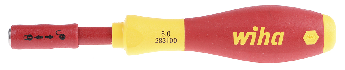 Wiha Hexagon Nut Driver, 6 mm Tip, VDE/1000V, 50 mm Blade, 160 mm Overall