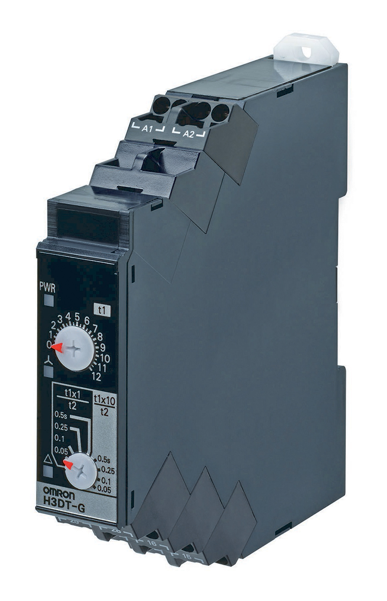 Omron H3DT Series DIN Rail Mount Timer Relay, 24 → 240V ac/dc, 2-Contact, 1 → 120s, 1-Function, SPDT