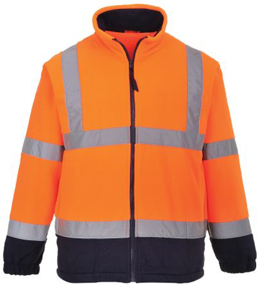 RS PRO Navy/Orange Men Hi Vis Fleece, S
