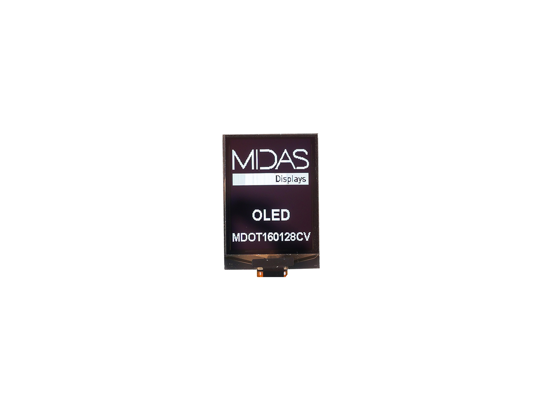 Midas 1.92in White Passive matrix OLED Display 160 x 128pixels COT I2C, Parallel, SPI Interface