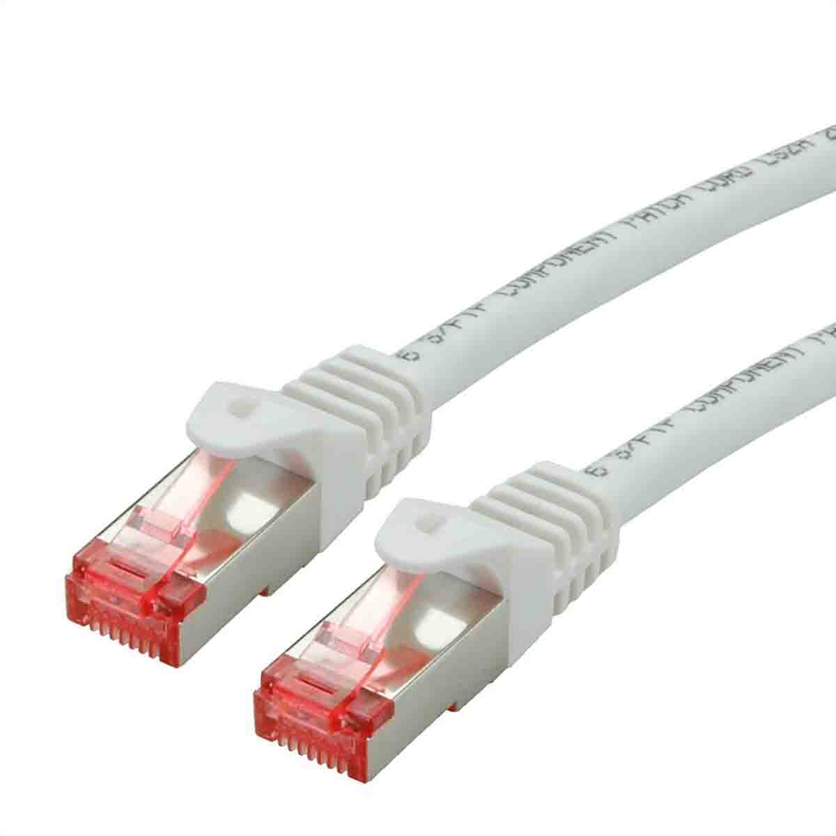 Roline, 5m Cat6, White RJ45 to Male RJ45 Male, S/FTP Shielded, Terminated LSZH Sheath