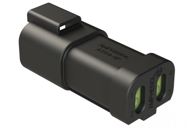 Amphenol Industrial, AT Cable connector Plug 4 Way, Crimp Termination AT04-4P-MM01BLK