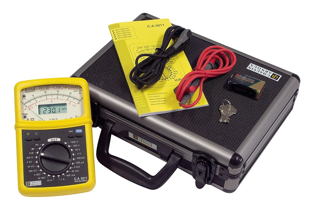 Chauvin Arnoux CA 5011 Handheld Analogue Multimeter, 10A dc Max, 1000V ac Max