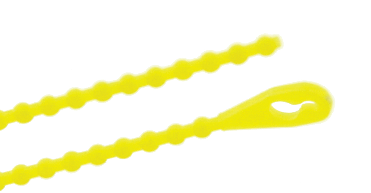 Essentra Cable Tie, Releasable, 101.6mm x 1.5 mm, Yellow Polypropylene, Pk-100
