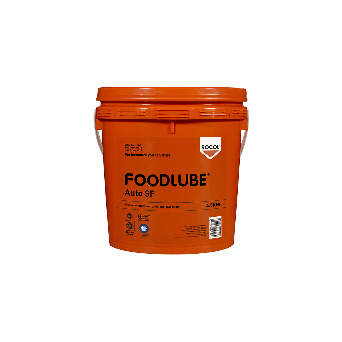 Rocol Foodlube® Auto SF PFAS Free Lubricant 4 kg Pail,Food Safe