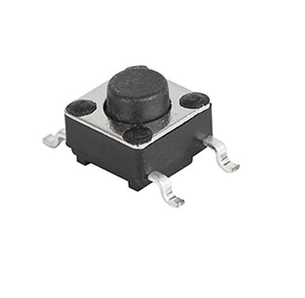 Schurter IP40 Black Button Tact Switch, SPST 0.05VA 7.3mm Surface Mount
