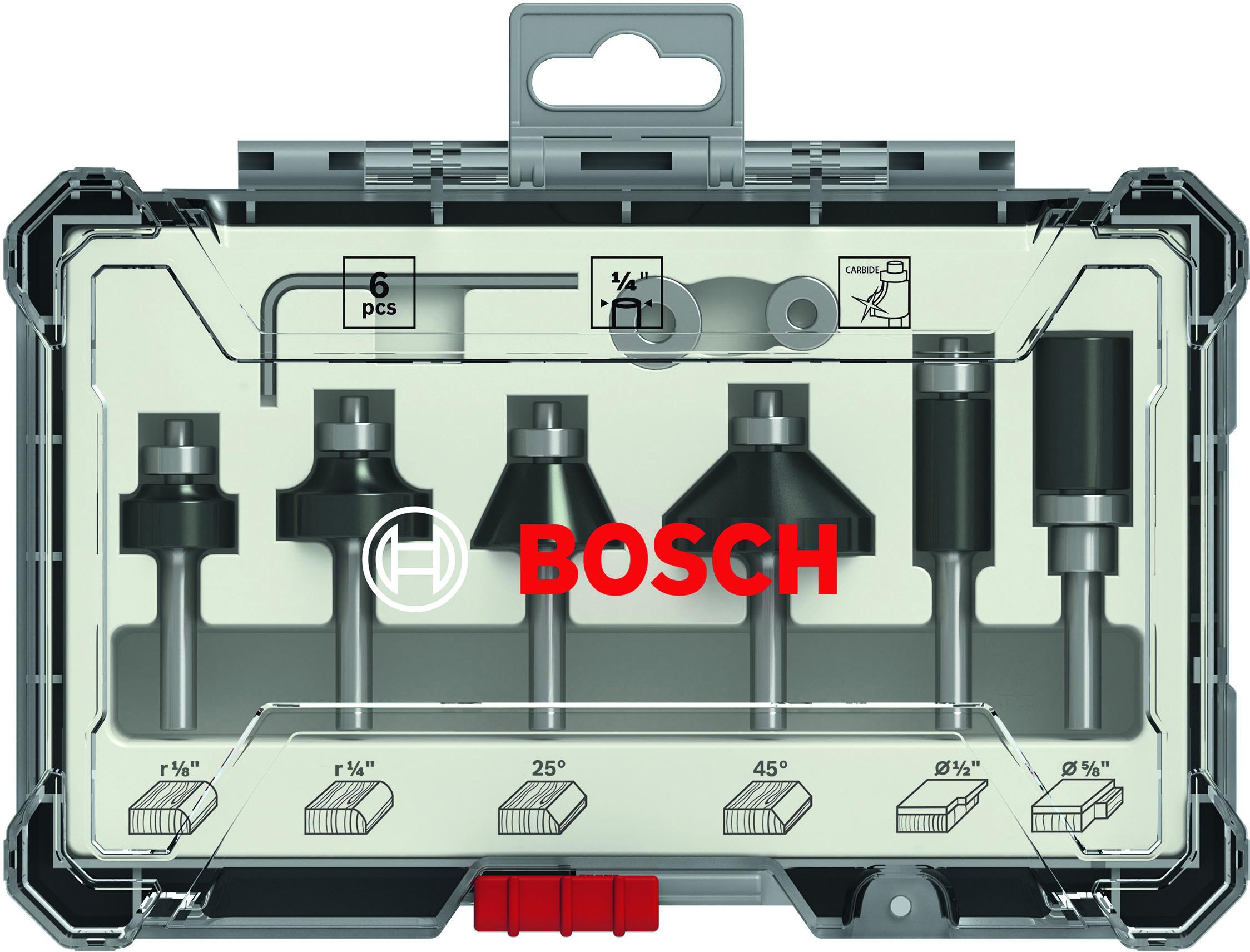 Bosch 6 piece Router Bit Set