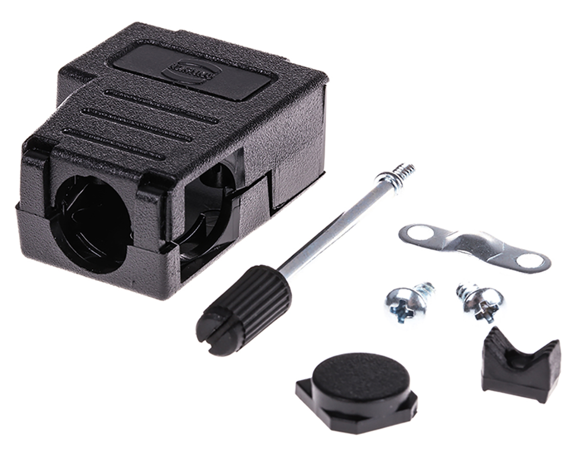 HARTING D-sub Series Thermoplastic D Sub Backshell, 9 Way, Strain Relief