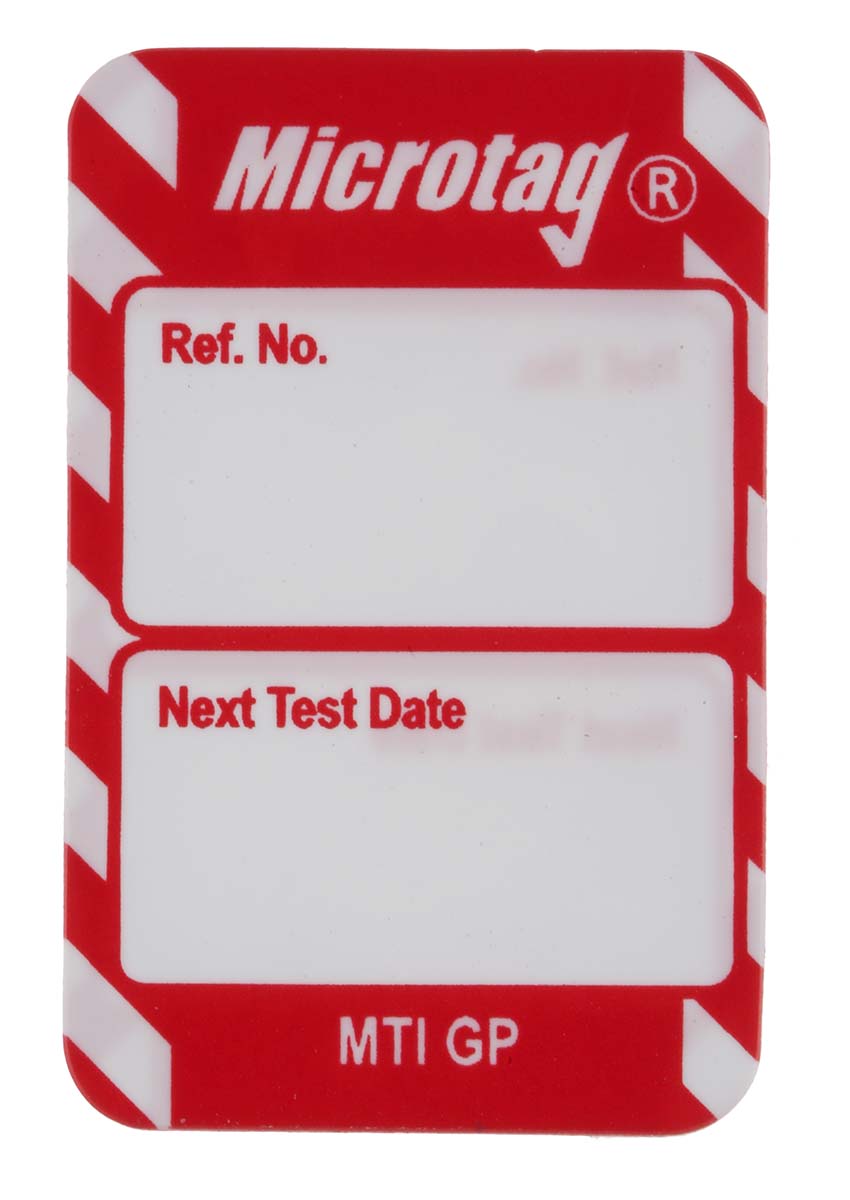 Brady White on Red Safety Inspection Tag, English Language, 20 per Pack