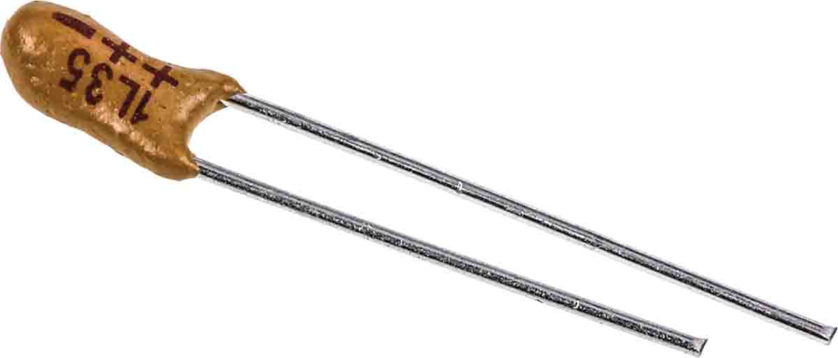 Vishay 10μF MnO2 Tantalum Capacitor 16V dc, 489D Series