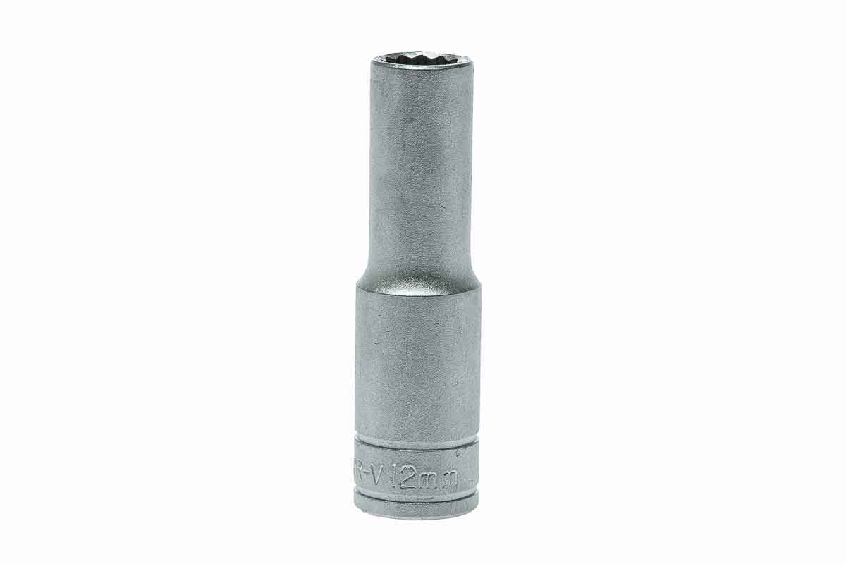 Teng Tools 1/2 in Drive 12mm Deep Socket, 12 point, 79 mm Overall Length
