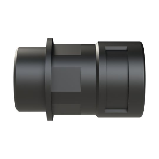 Straight, Conduit Fitting, 17mm Nominal Size, M25, Polyamide 6, Black