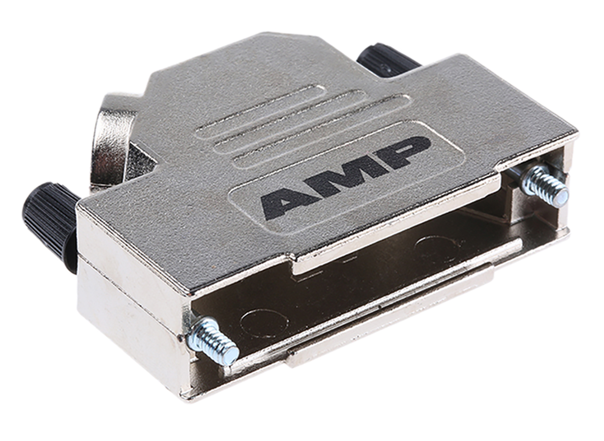 TE Connectivity ADK Series Zinc Angled D Sub Backshell, 25 Way, Strain Relief