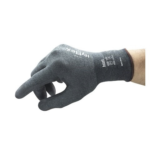 Ansell Hyflex Grey Kevlar Kevlar Work Gloves, Size 10, Nitrile Coating