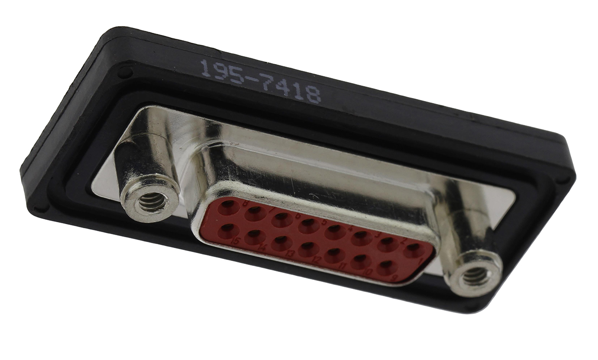 FCT from Molex FWD 15 Way Panel Mount D-sub Connector Socket, 2.84mm Pitch