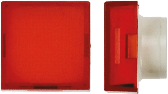 Red Square Push Button Lens for use with TP2 Series