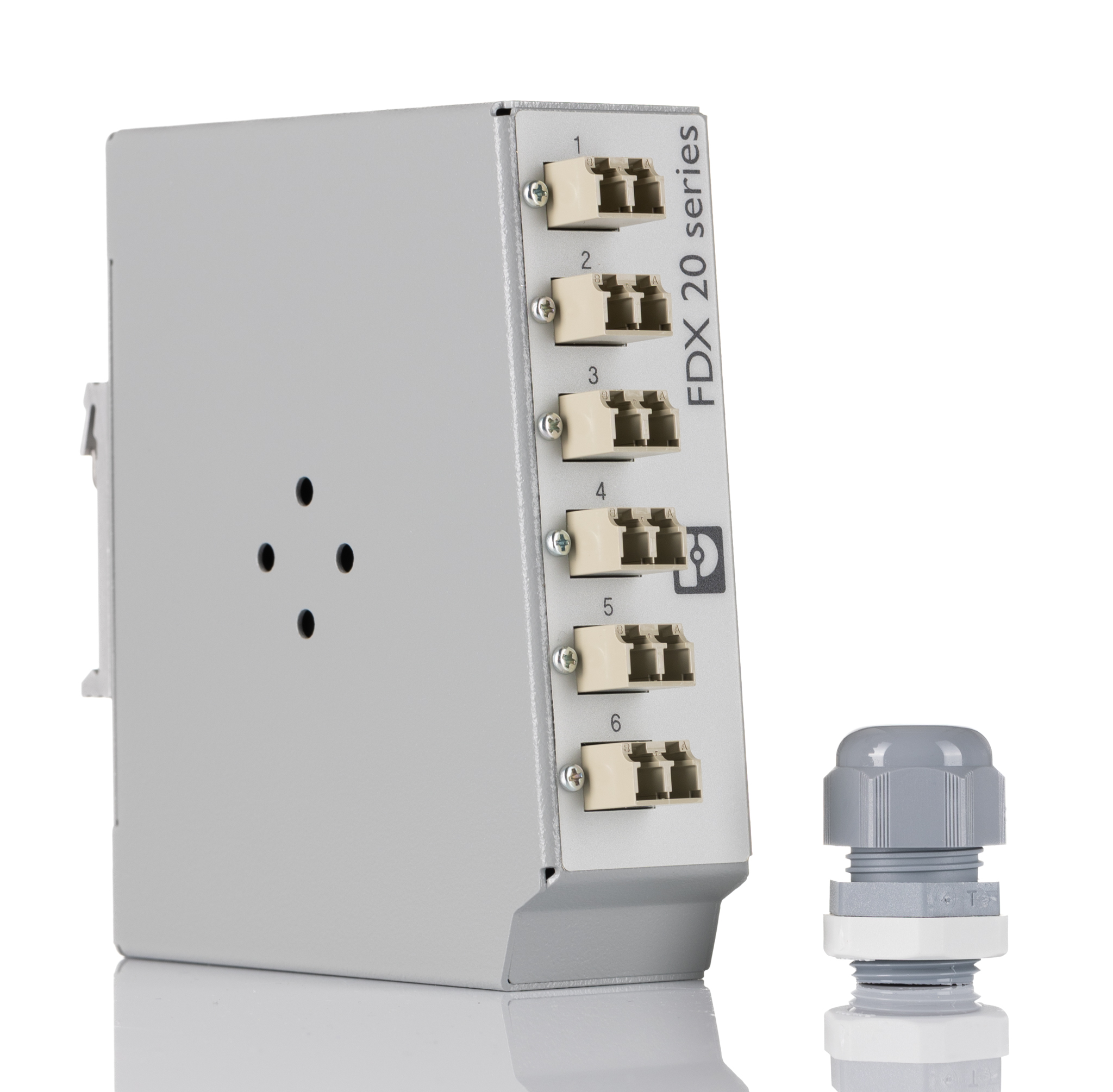 Phoenix Contact 6 Port LC Multimode Duplex Fibre Optic Patch Panel With 2 Ports Populated
