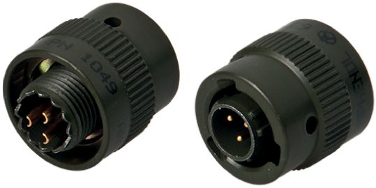 Amphenol Limited, 62GB 4 Way Cable Mount MIL Spec Circular Connector Plug, Pin Contacts,Shell Size 14, Bayonet